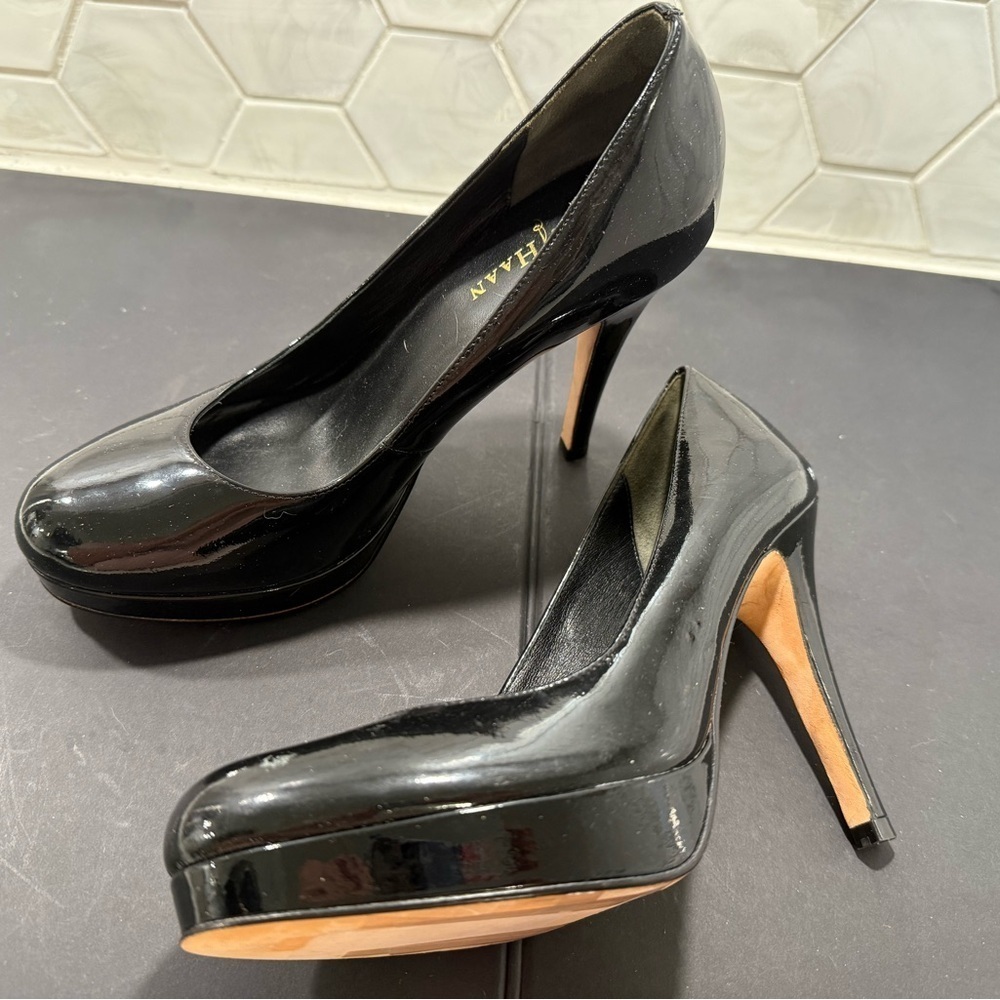 COLE HAAN Women’s NikeAir Black High Heel Pump Size: 7.5 B Stiletto Platform